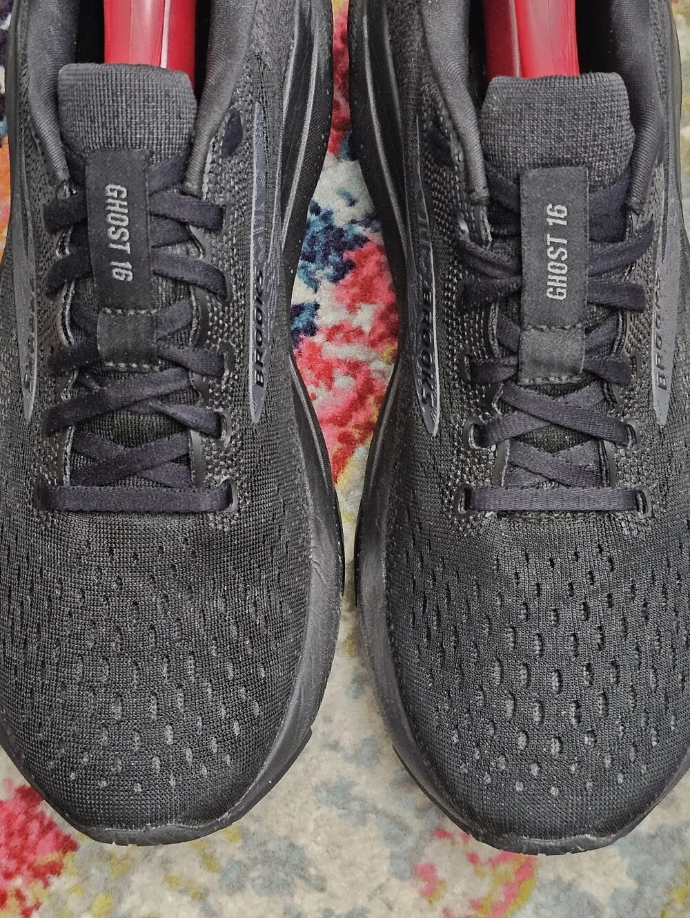 Brooks Ghost 16 Mens 7.5 Narrow Black Running Shoes 1204071D020 Sneakers
